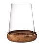 Windlicht FOREST Glas / Mangoholz Braun 1