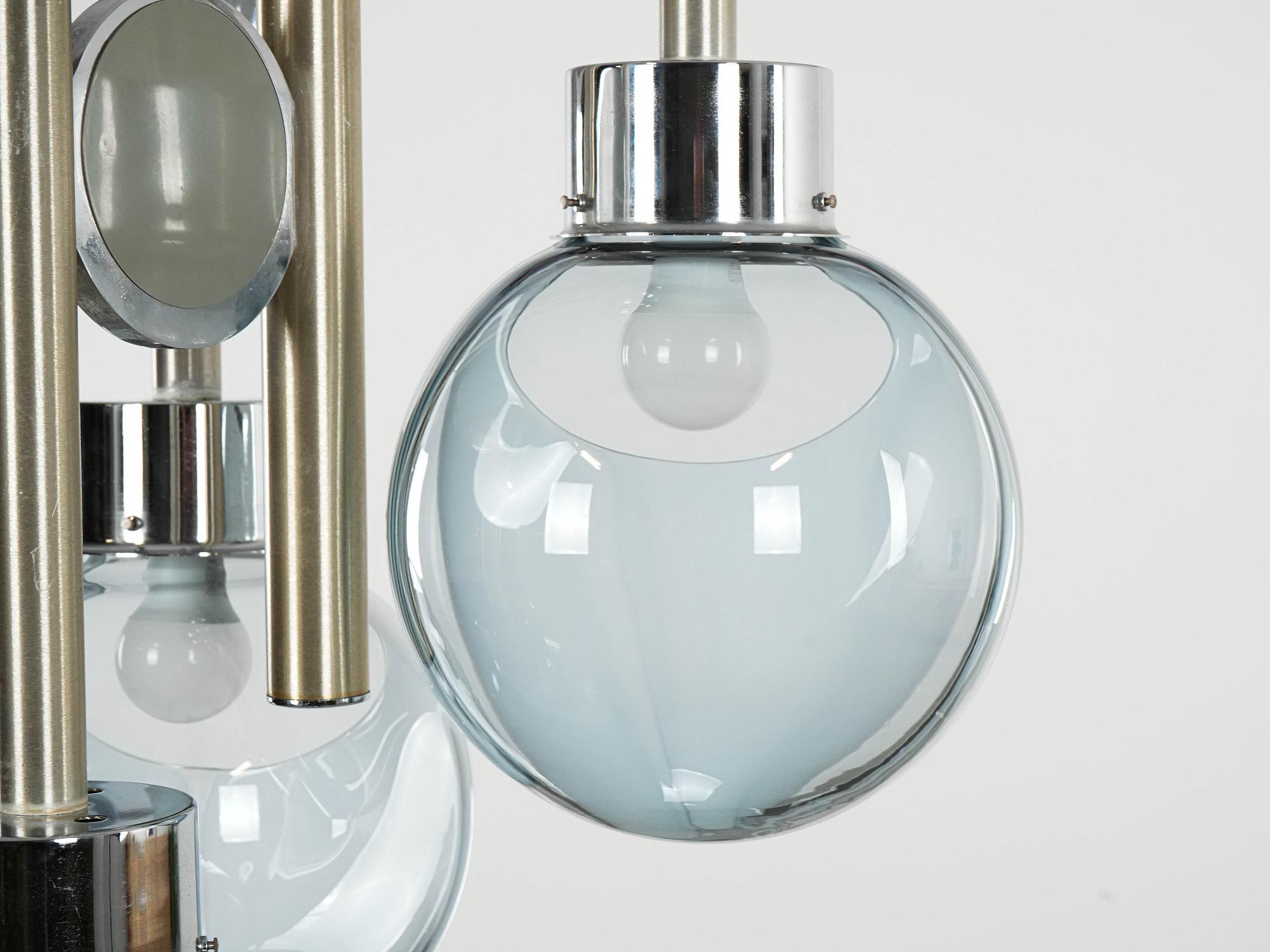 Space Age Kronleuchter Muranoglas 1970er Jahre 6