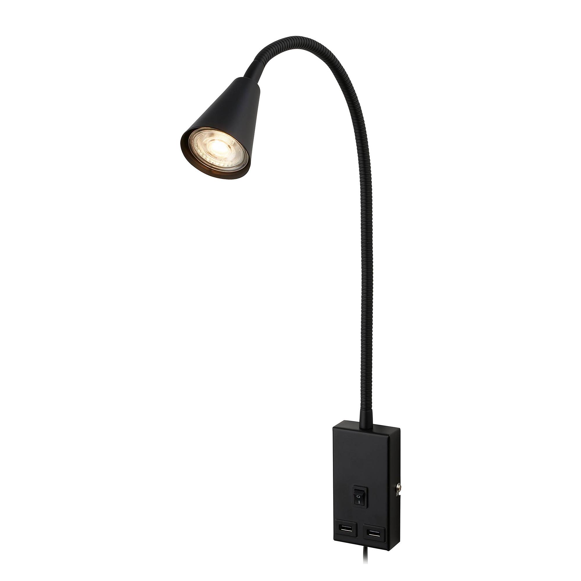 Justra Wandleuchte Aluminium Schwarz 0