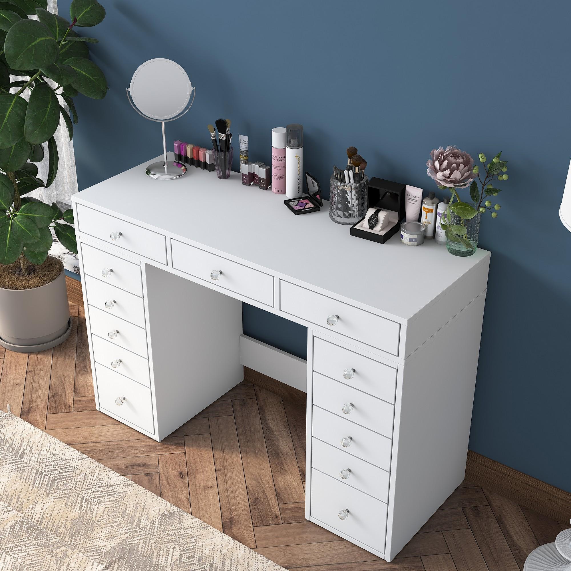 Dressing table with drawers White 1
