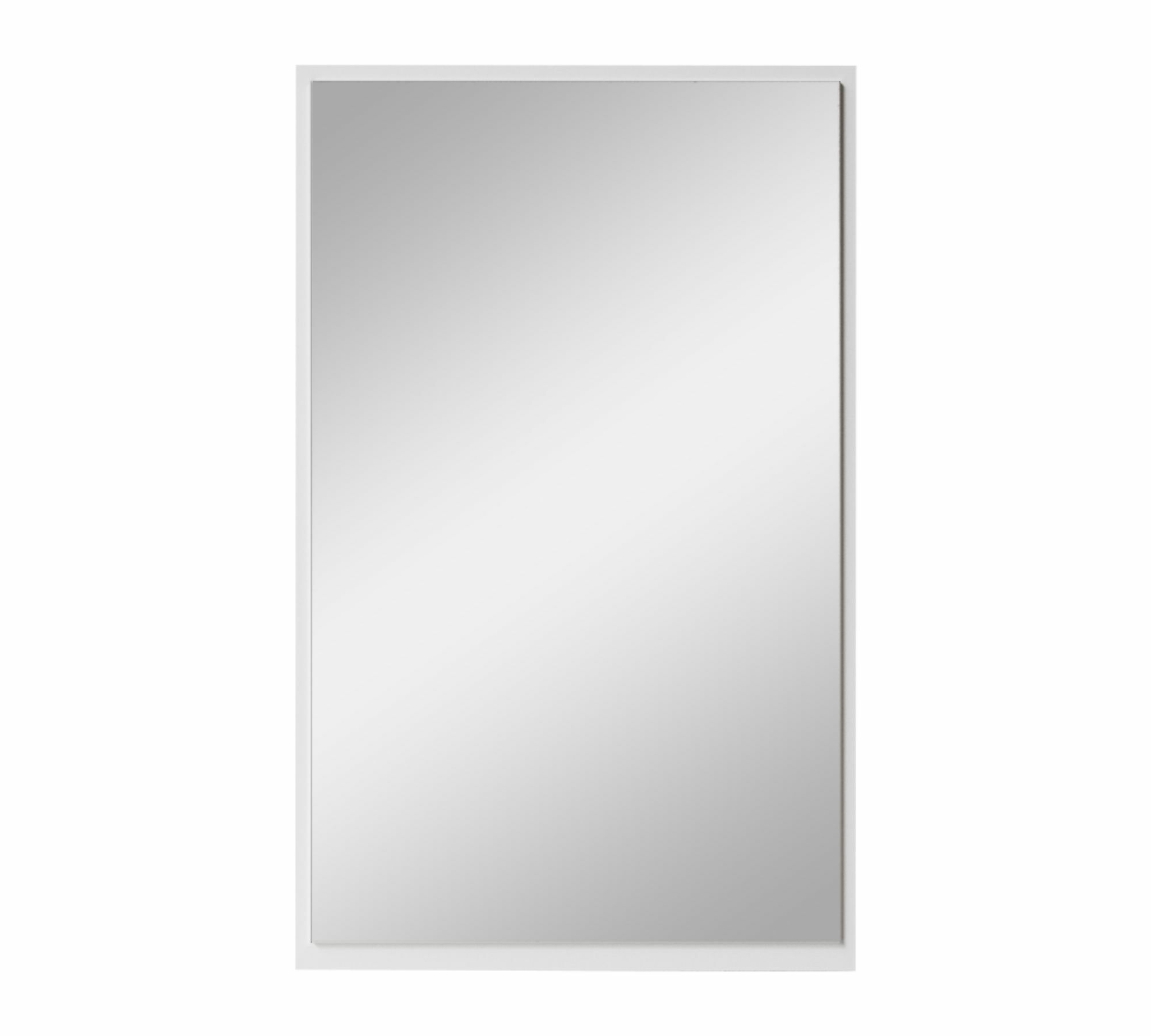 Spiegel Klein Metall Glas Weiß 1