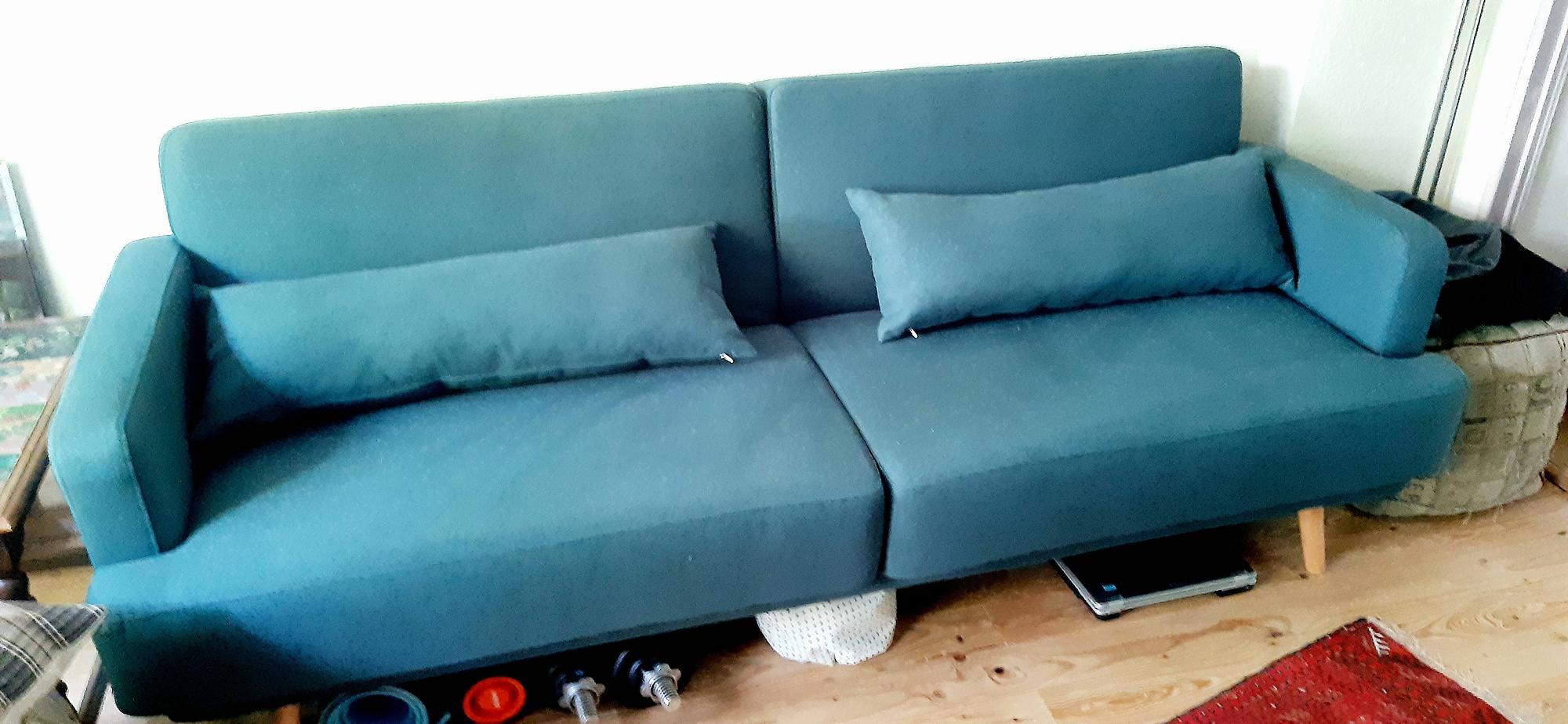 4-Seater Sofa Bed Elvis Green 1