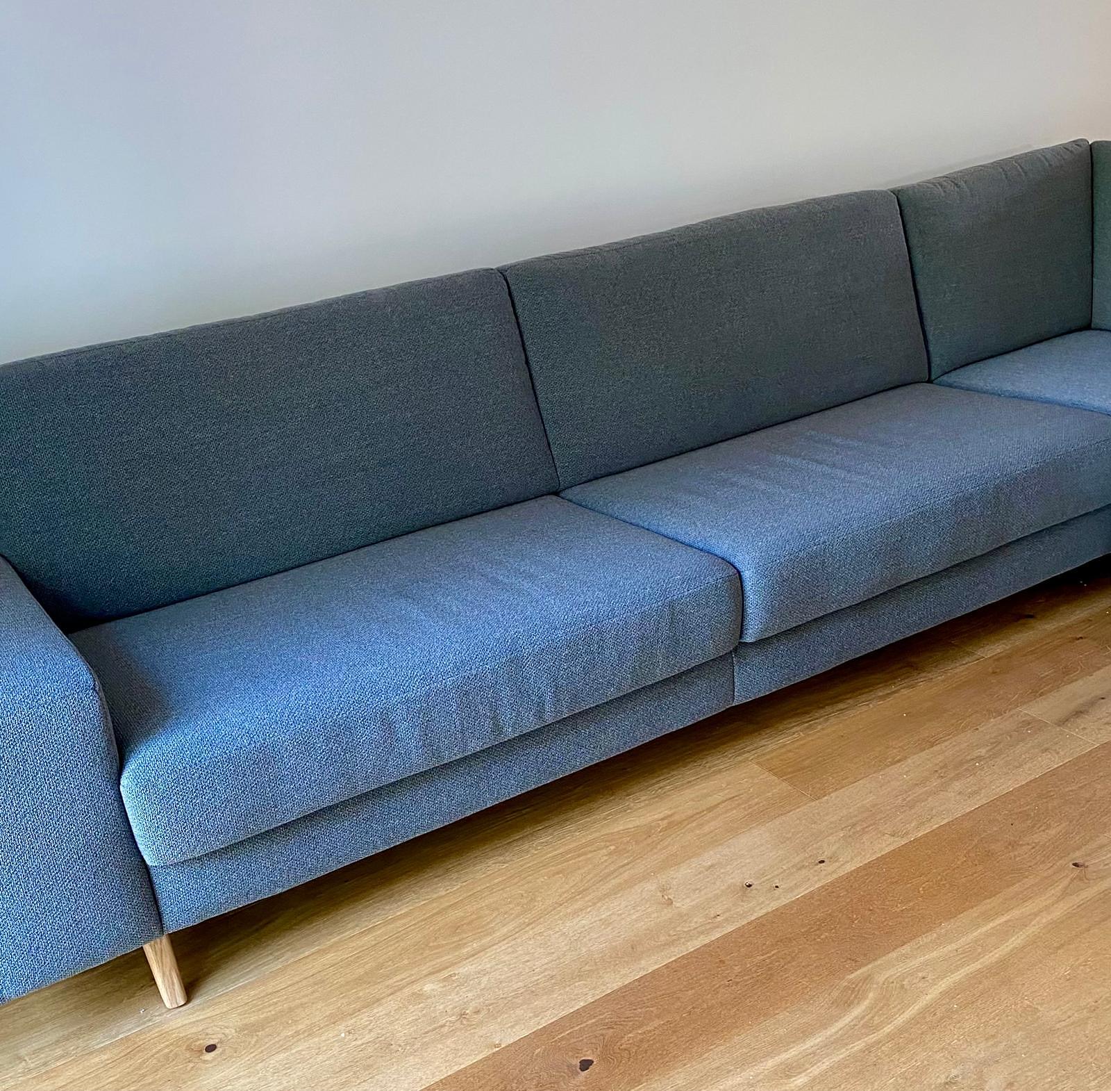Ecksofa Baumwolle Grau 1