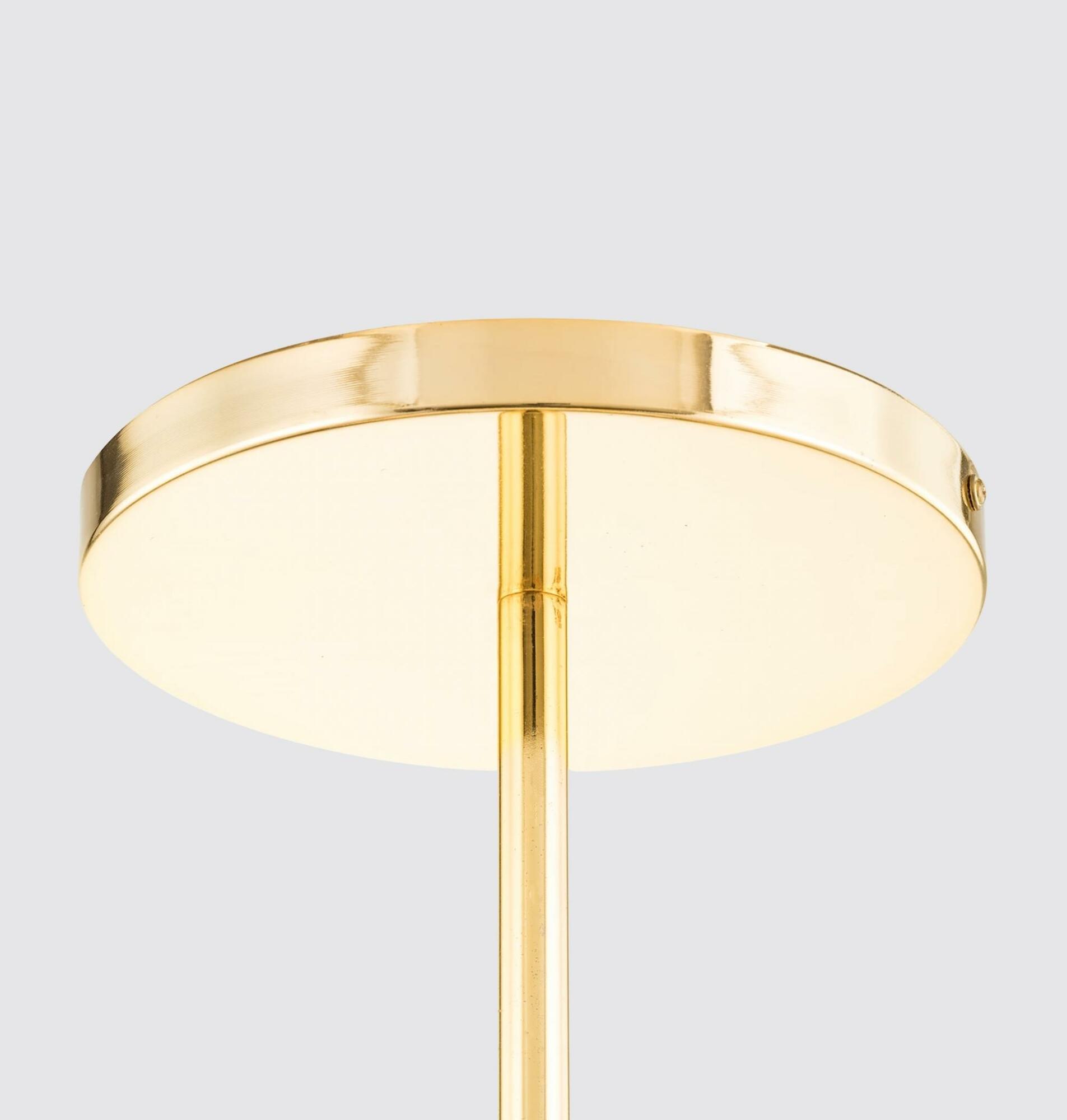 10-flame LED pendant light smoked glass gold 5