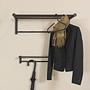 Wandgarderobe Sunol II Metall Schwarz 2