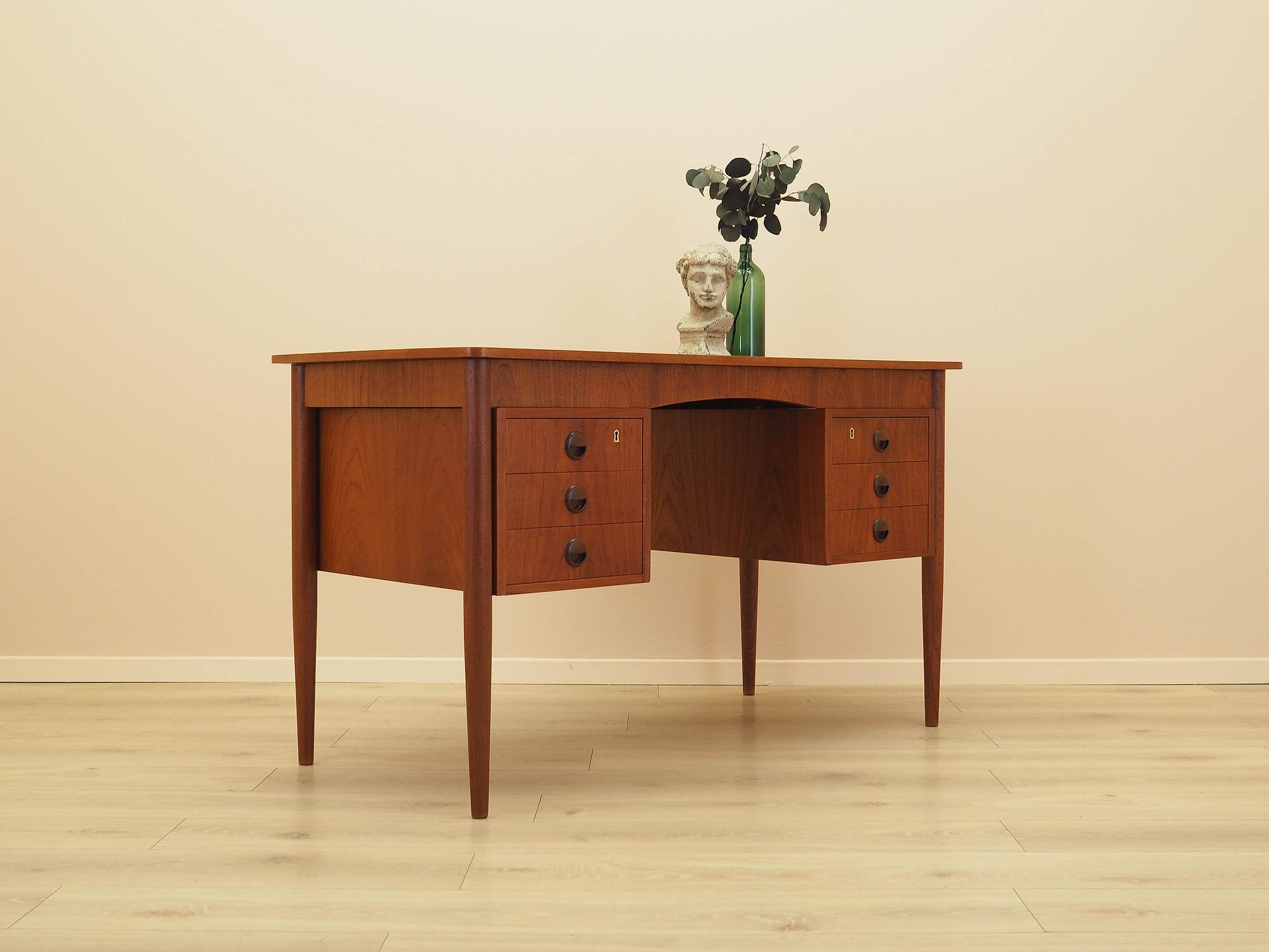 Teak desk 1970s 4