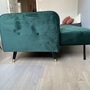 Schlafsofa 3-Sitzer Samt Metall Grün 5