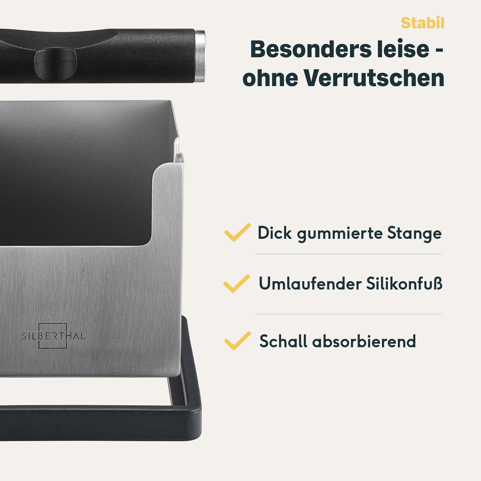 Abklopfbehälter für Siebträger Edelstahl Silber 2