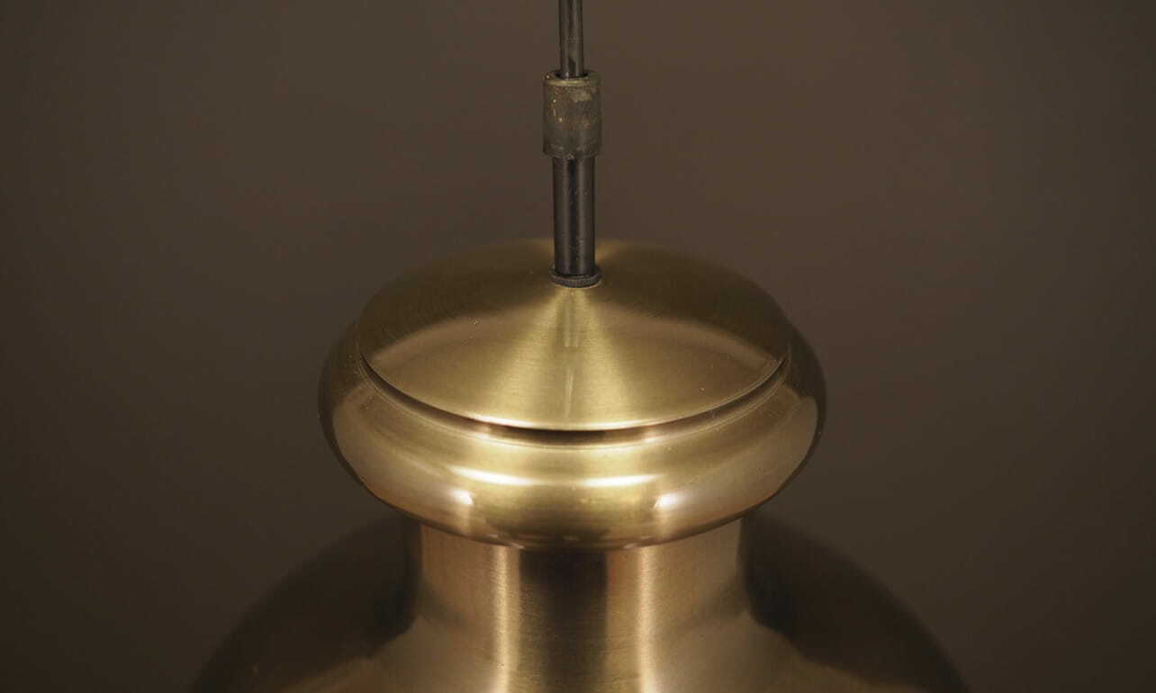 Vintage pendant lamp metal gold 1970s 4