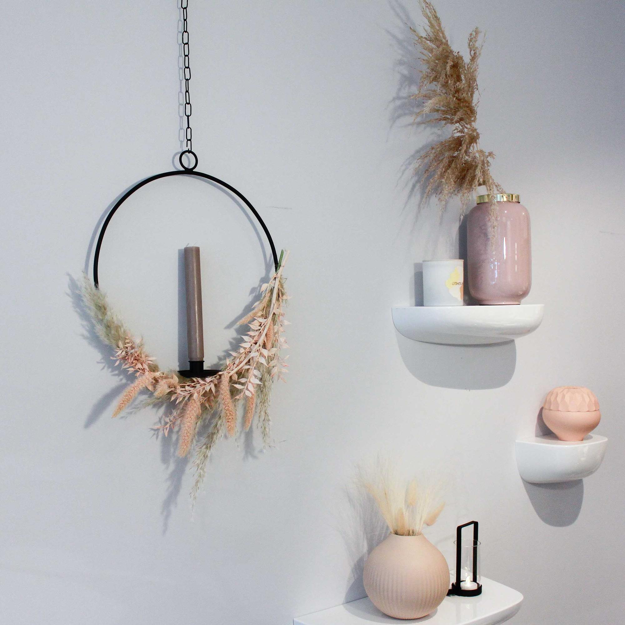 Ijus Dekoring mit Vase/Kerzenhalter Schwarz Ø 34cm 0