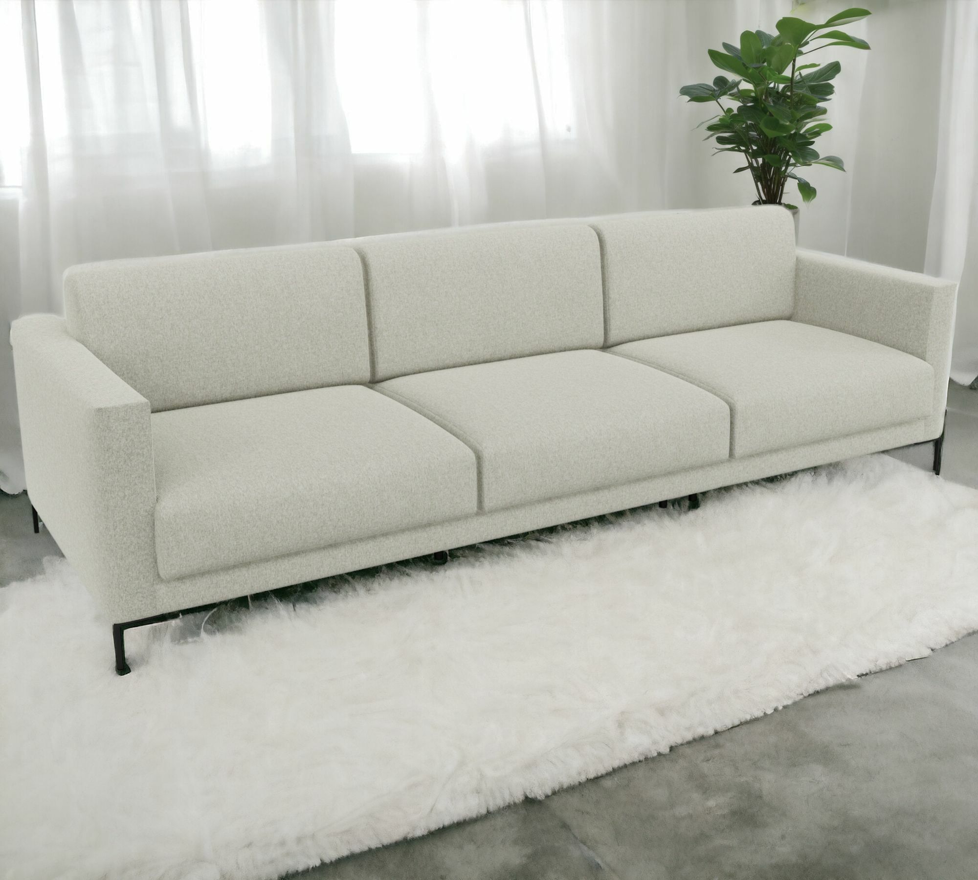 Tyme Sofa Feingewebe Lichtgrau 0