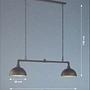 Suspension lamp iron 2-bulb 2