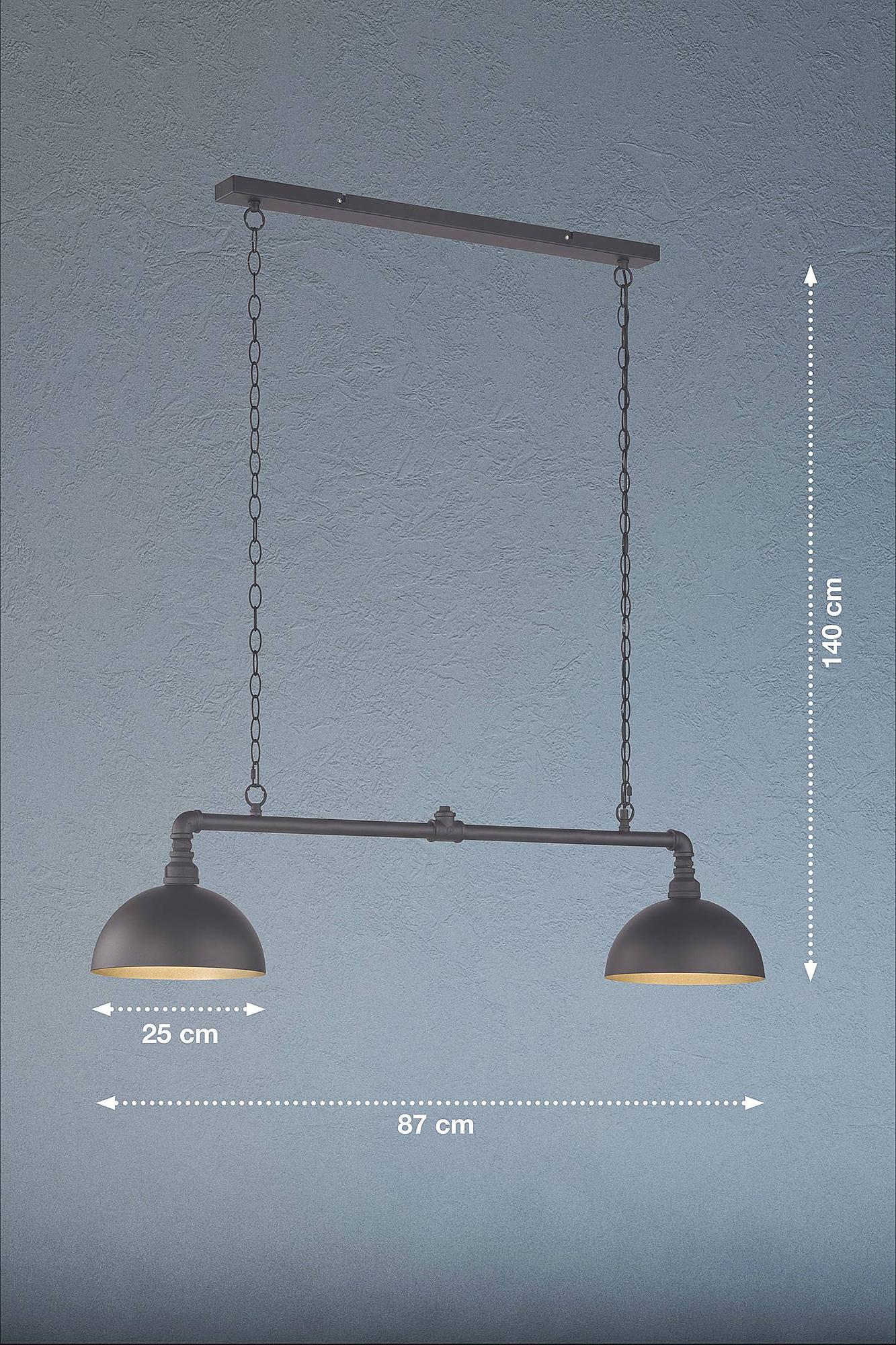 Suspension lamp iron 2-bulb 2