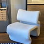 Easy Chair Sessel Stoff Metall Weiß  2