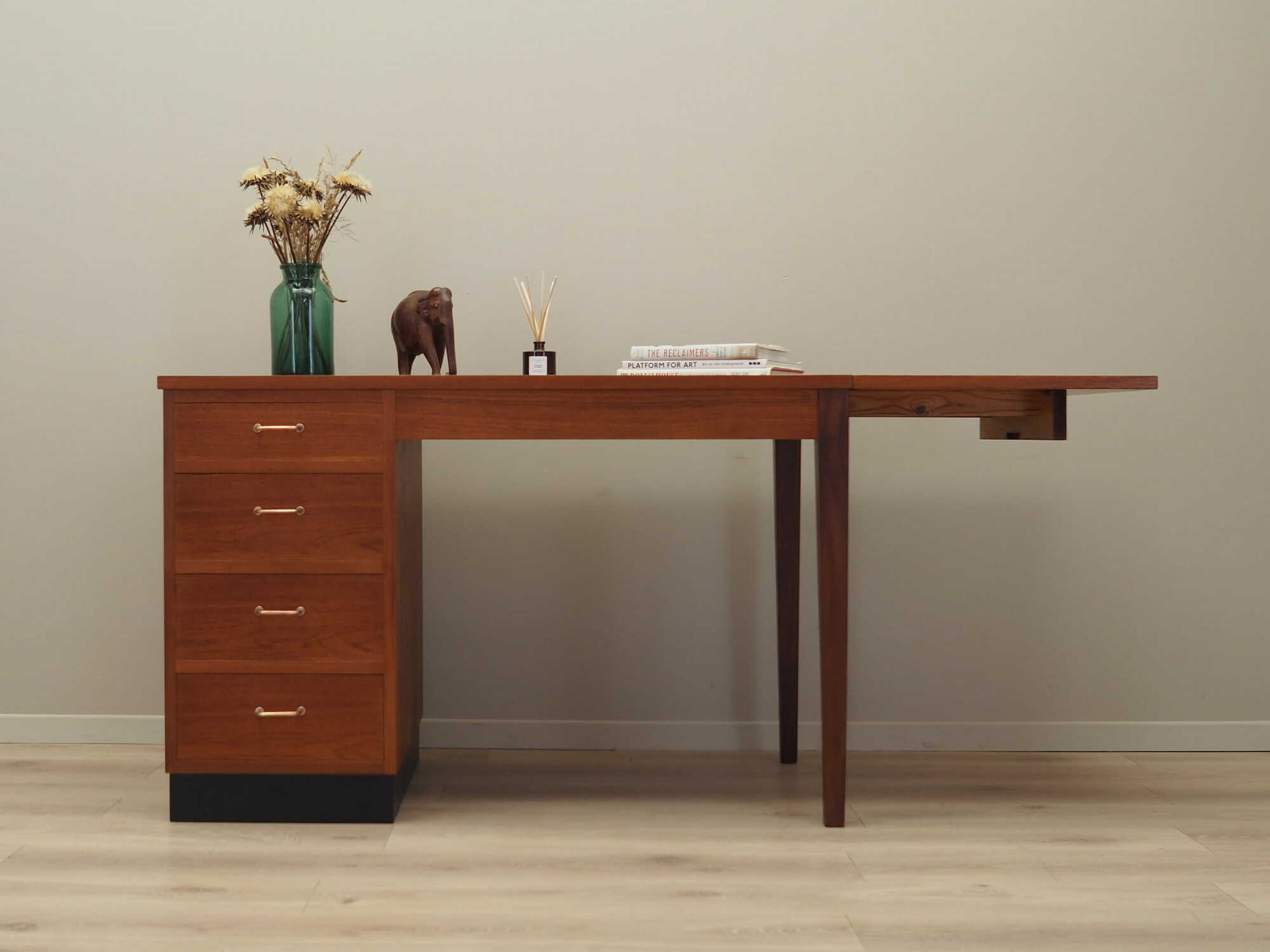 Vintage desk teak brown 1970s 2