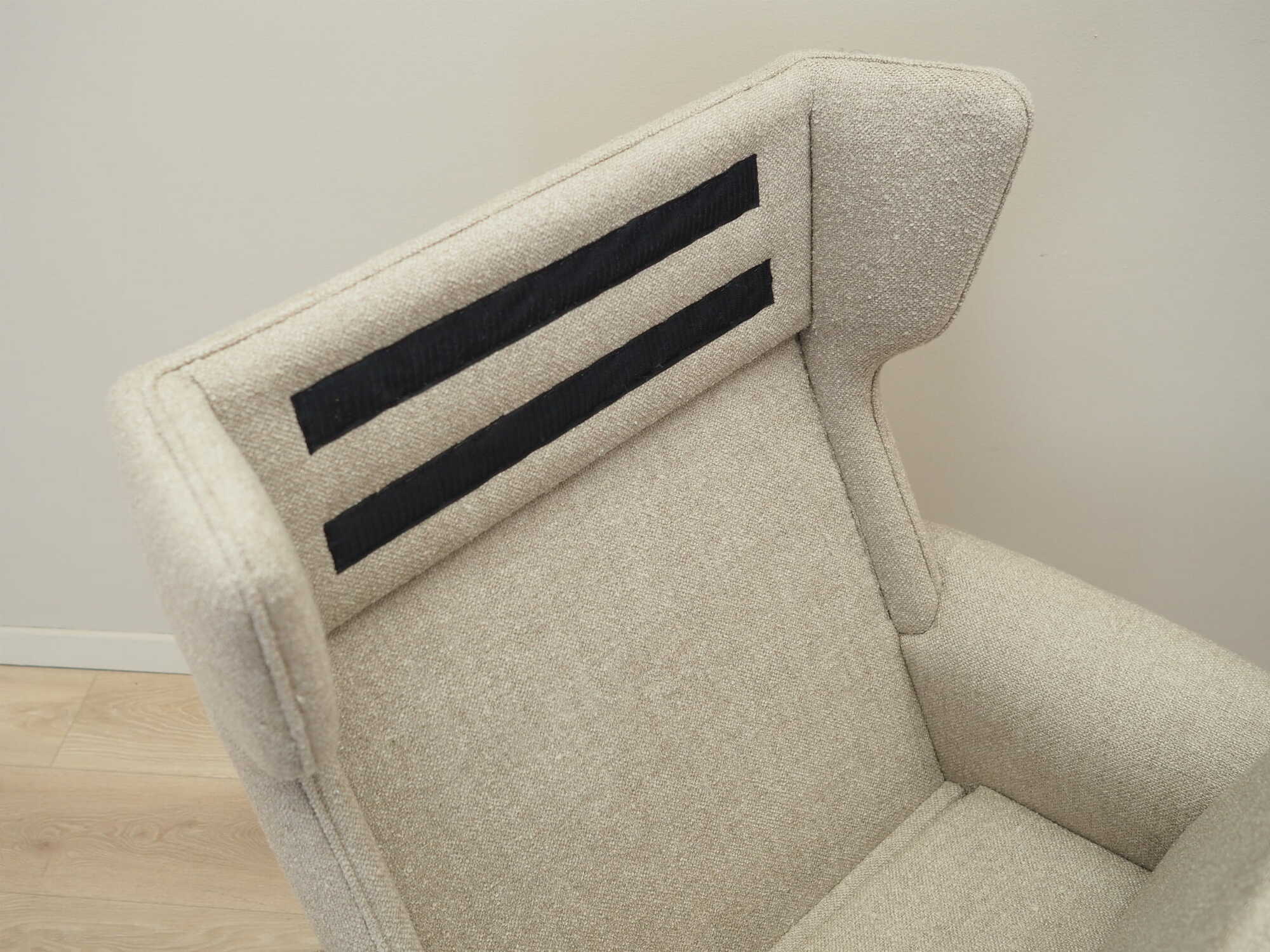 Vintage armchair Teak textile grey 1960s 9