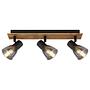 3-Flammig Deckenstrahler Claude Farbglas Eisen Beige 4