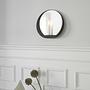 Glim Candle holder Mirror glass Steel Black 5