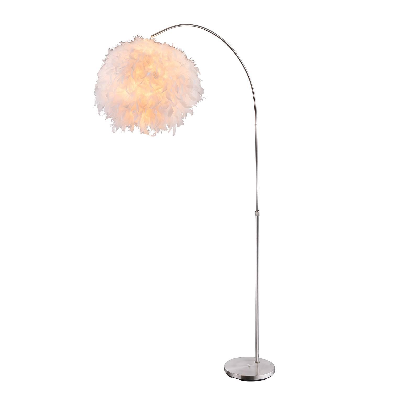 1-Flammig Katunga Bogenleuchte Federn Metall 0