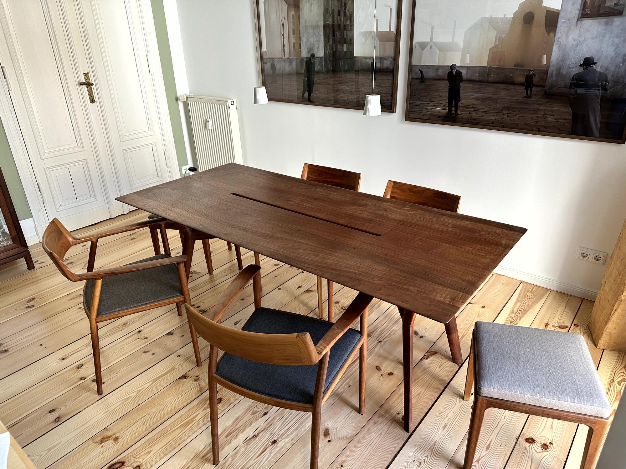 2x Sitzbank Nussbaumholz 4