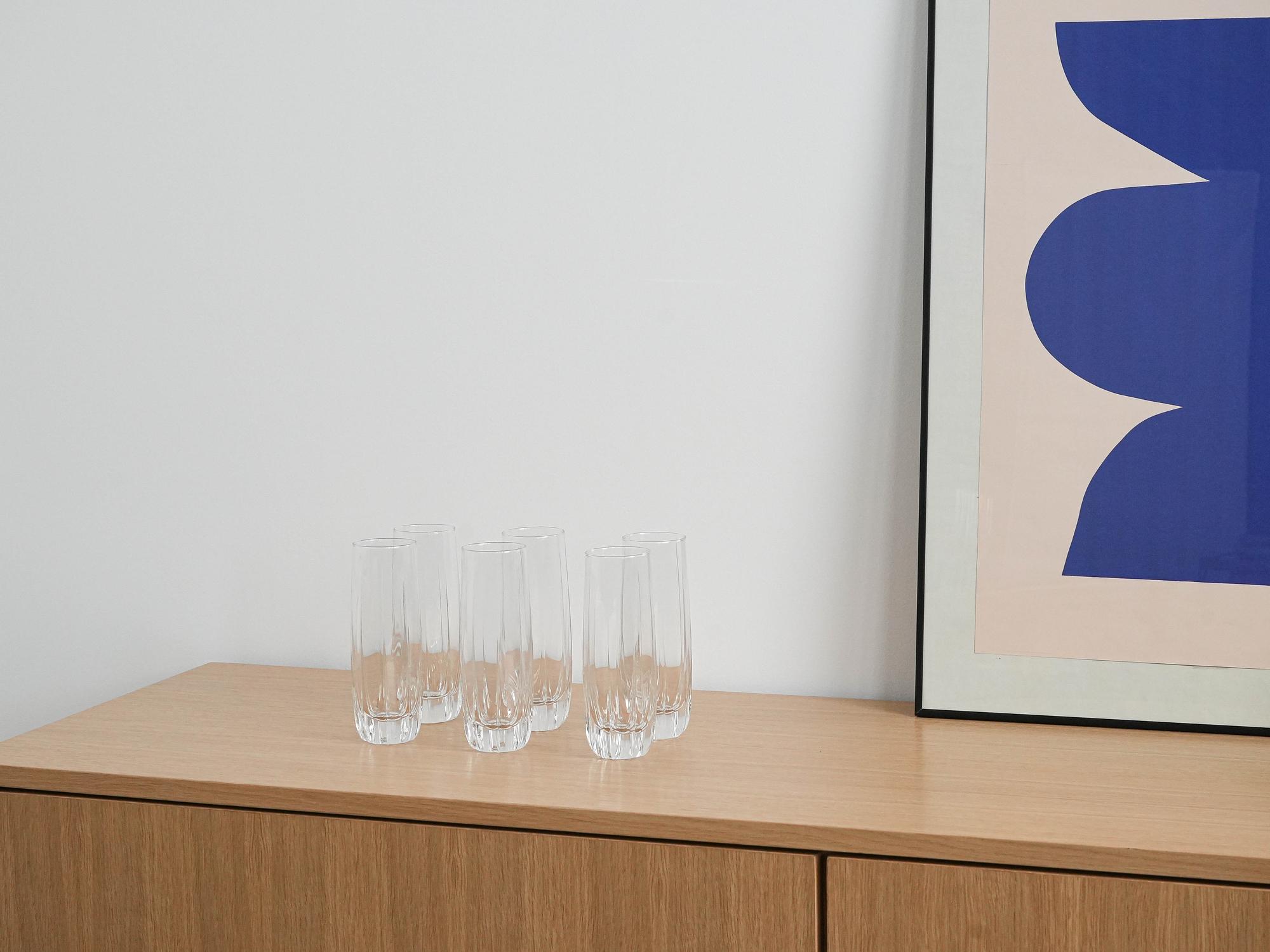 Gläser 6er-Set Transparent 1960er-Jahre 1