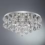 Hanna II Ceiling light Crystal glass Steel 6-bulb 2