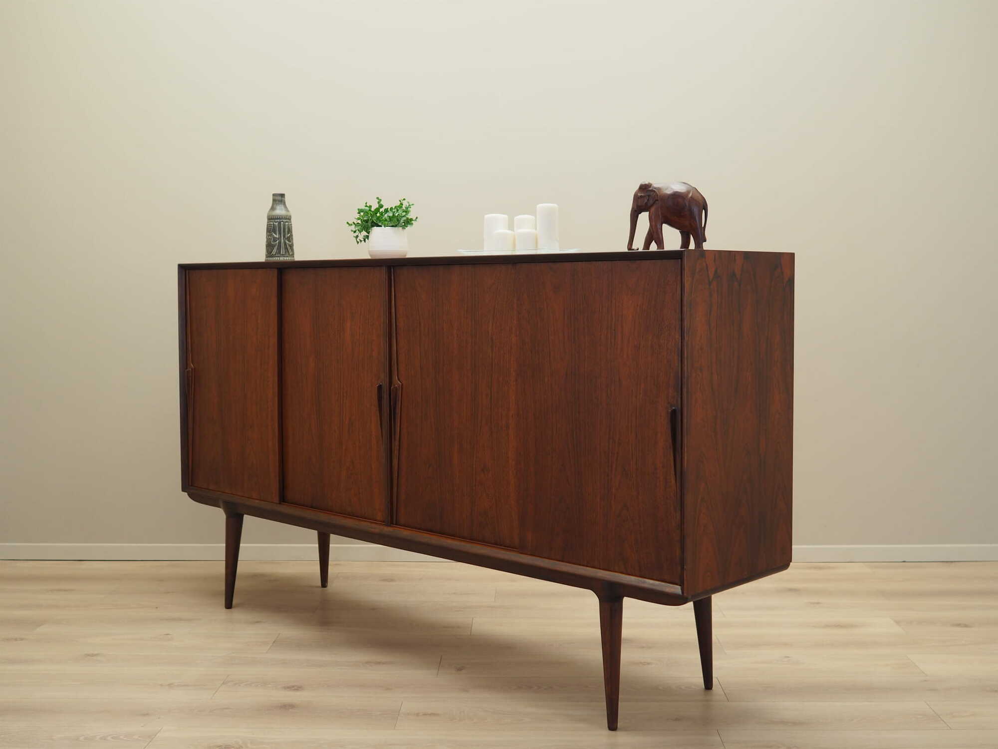 Highboard Rosenholz Braun 1970er Jahre 3