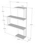 Cambel Wall shelf Wood veneer White Anthracite 3