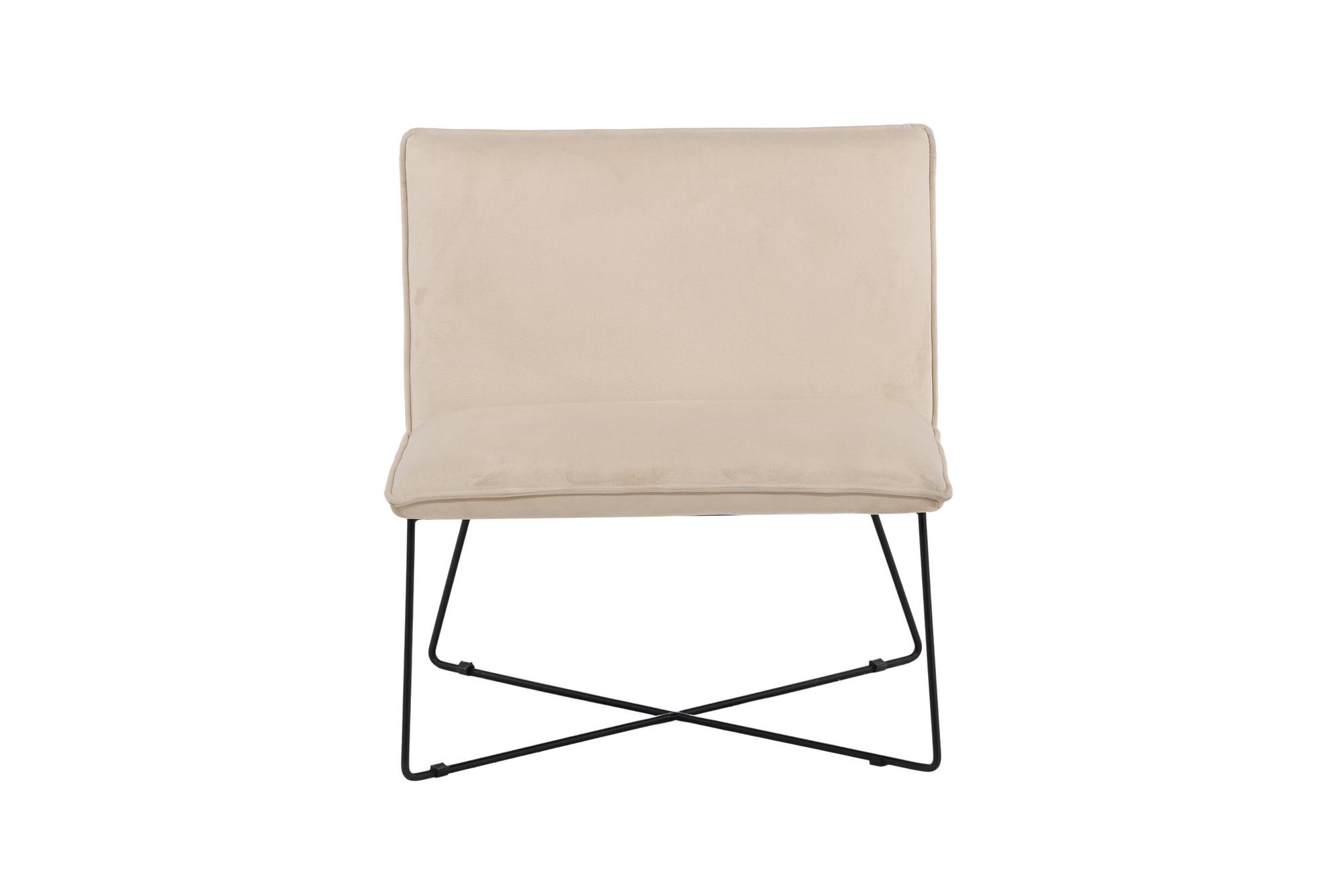 X-Lounge Sessel Samt Beige 0