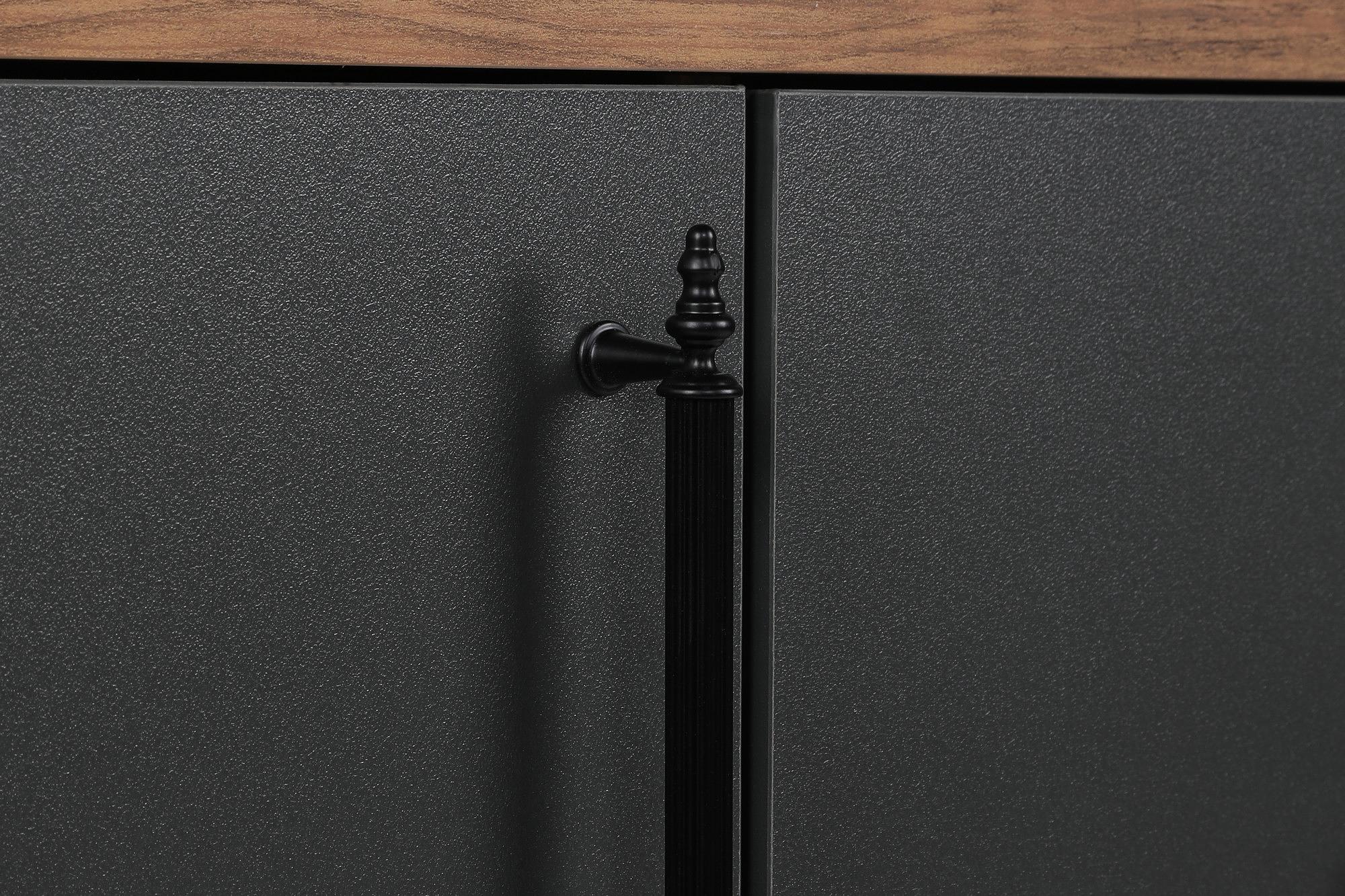 Console table Wood Walnut Anthracite 5