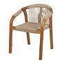 Garden chair BAYONNE set of 2 acacia wood beige 4
