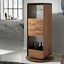 Mobile bar girevole in legno di noce 6