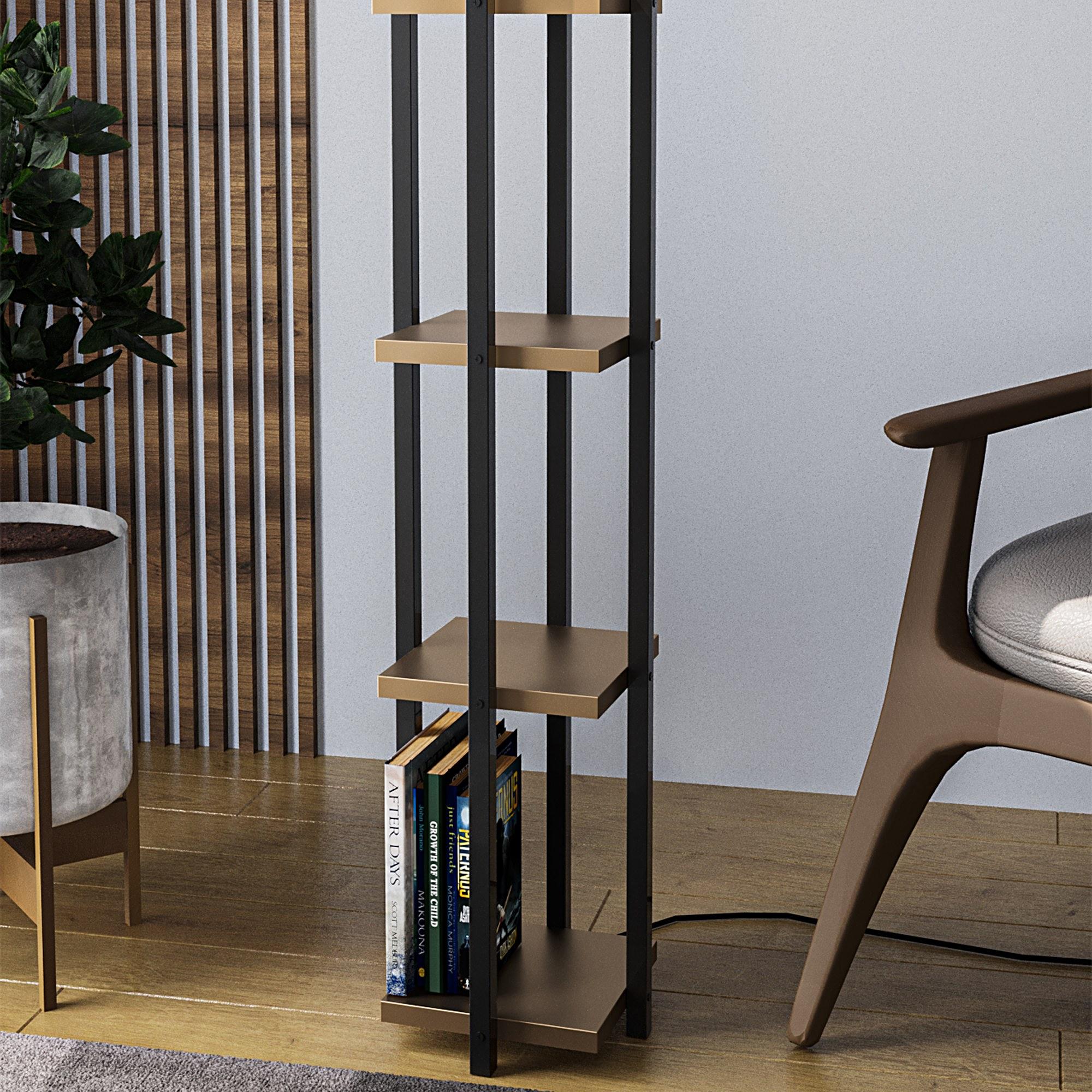 Floor lamp Metal Fabric Black 3