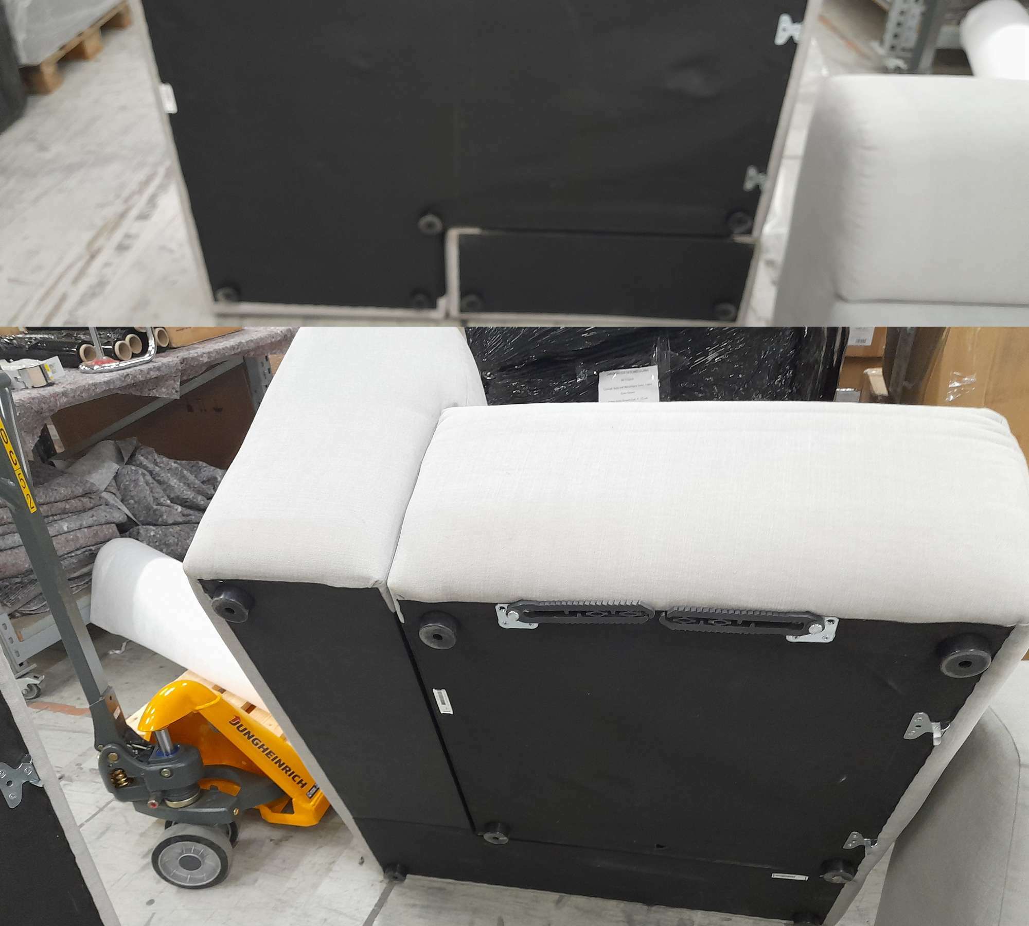 Pyllow Ecksofa Webstoff Sandgrau 9