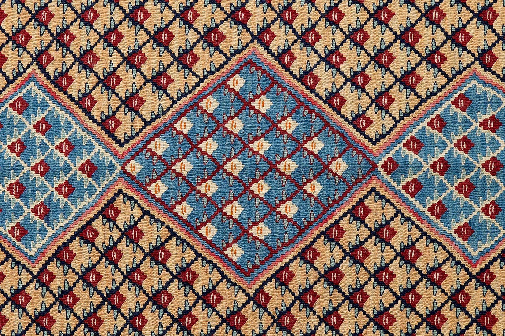 Kelim Senneh Teppich Wolle Mehrfarbig 3