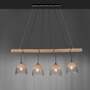 Pendelleuchte 4-flammig Rattan 2