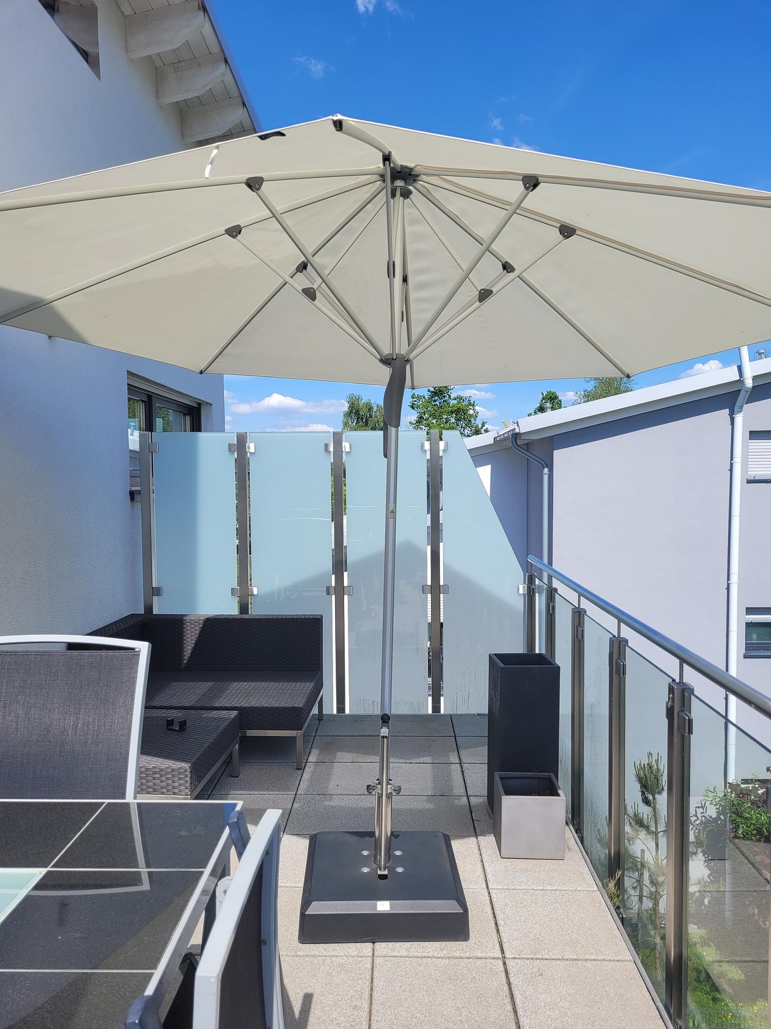 655 Parasol stand &amp; umbrella aluminum 65 kg 0