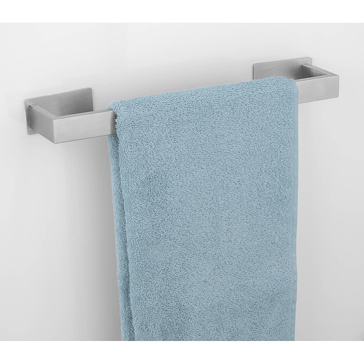 Genova Towel Rail Stainless Steel Matt Silver 2