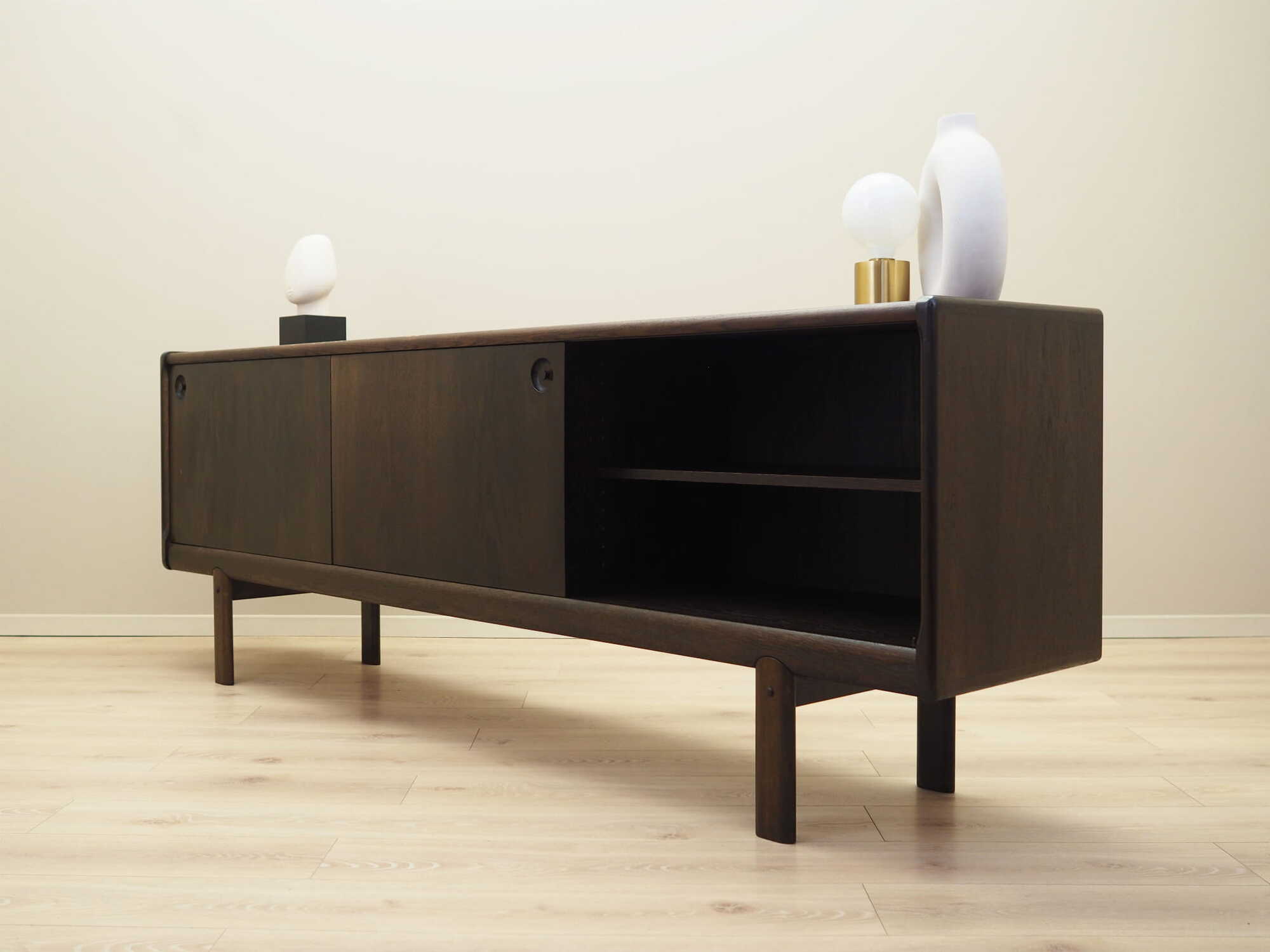 Vintage Sideboard Eichenholz Braun 1970er Jahre 4