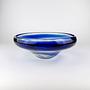 Vintage Schale Glas Blau 1950er Jahre 8