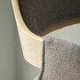 Bar stool veneer and fabric grey 2