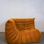 Togo Ecksofa Cord Goldgelb 2