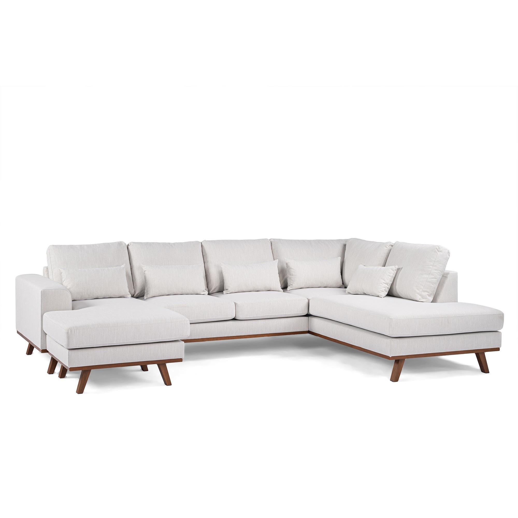 Ecksofa Japandi 3-Sitzer Rechts Beige 5