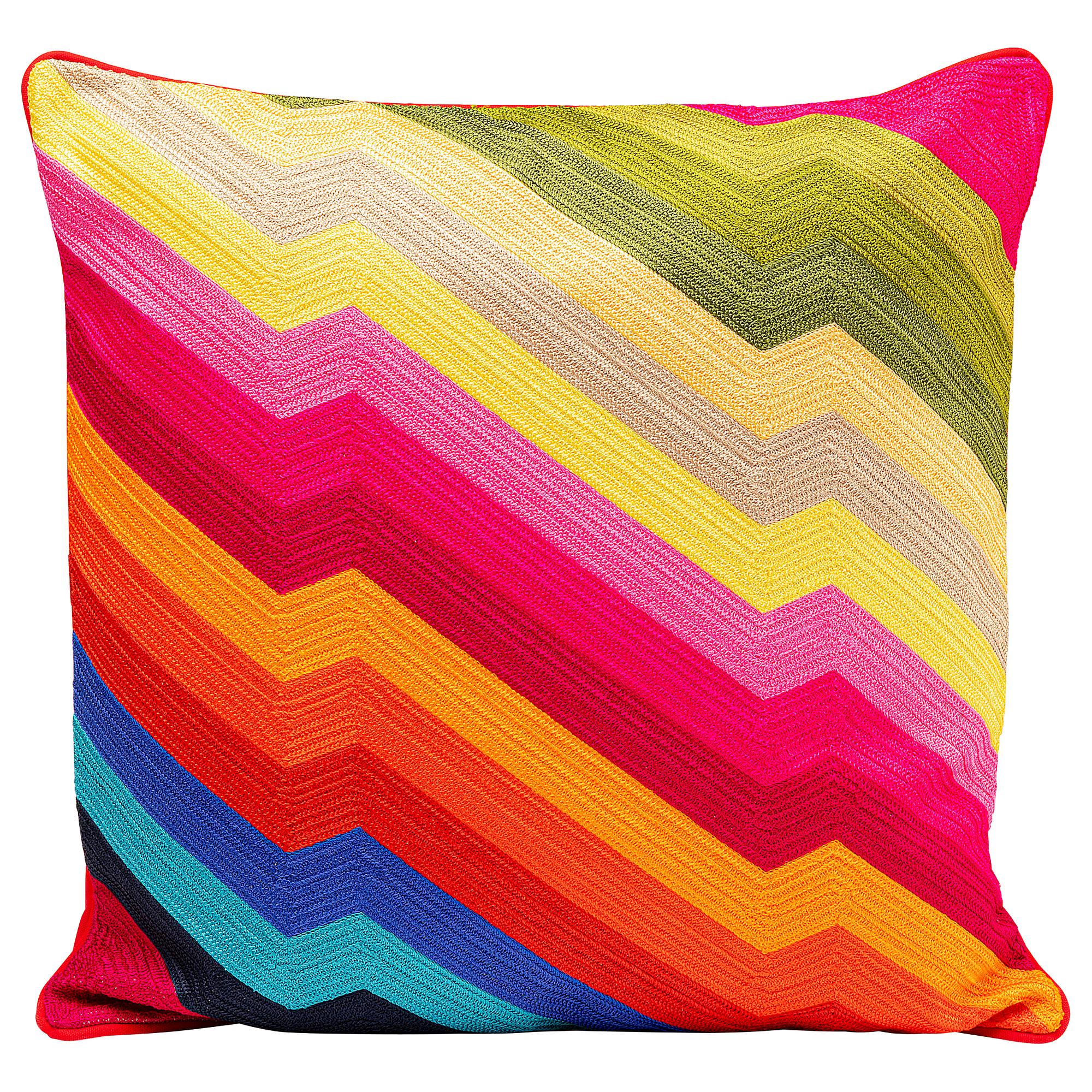 Artistic Zig Zag Dekokissen Mehrfarbig Baumwolle 1