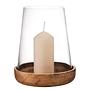 Windlicht FOREST Glas / Mangoholz Braun 3