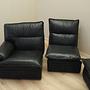 Modular sofa leather black 1960s 10