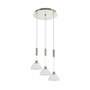 LED Pendelleuchte Alabaster Glas Edelstahl Weiß 1