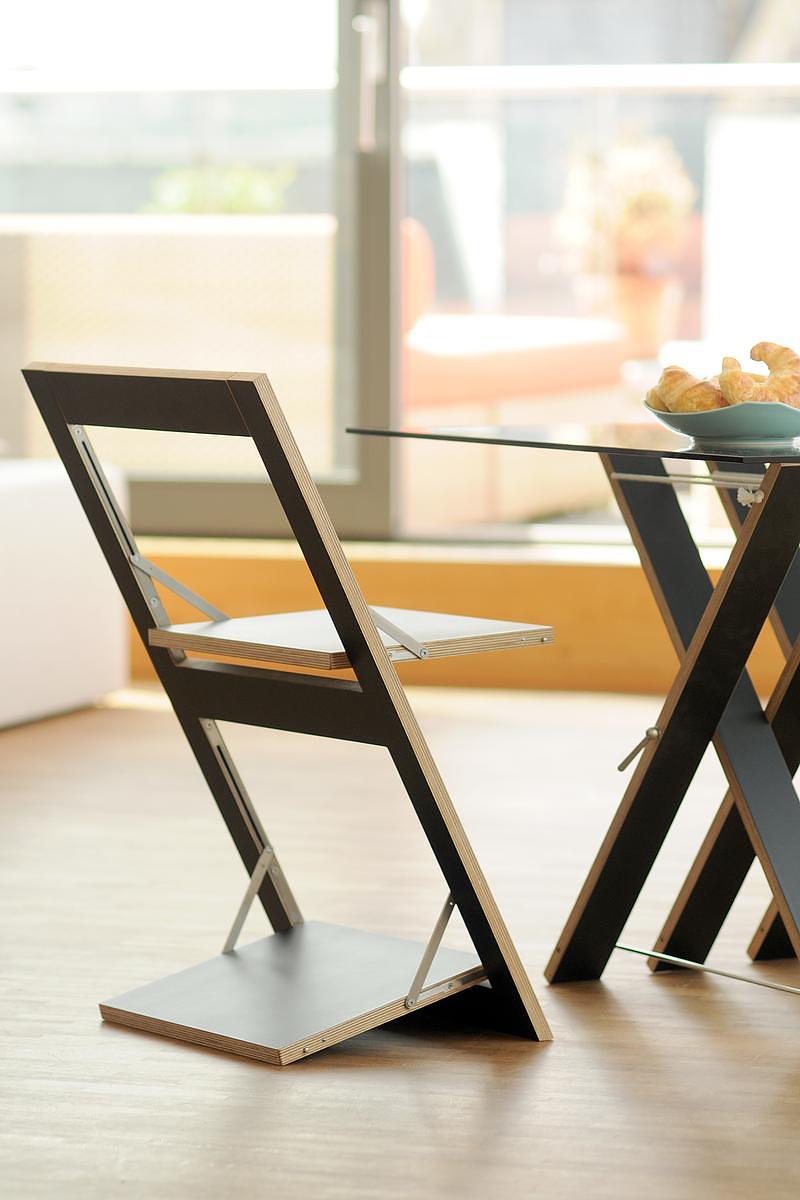 2x Fläpps Folding Chair Birch Natural Clear Lacquered 1