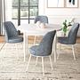 Table Dining room set White and Grey 1