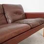 Sofa Leder Braun 1960er Jahre 11